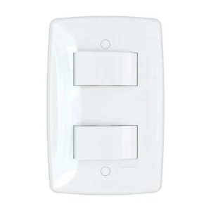 Conjunto 2 Interruptores Simples 10A/250V 4×2 Branco Finesse+
