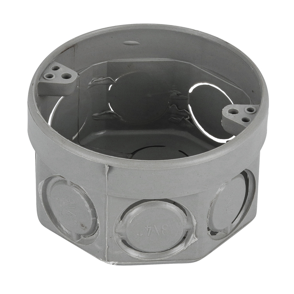 Caixa de Luz 3×3 Octagonal Cinza Tuboline